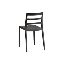 Set de 4 Sillas New York, Negro, con Espaldar en Líneas y Diseño Minimalista