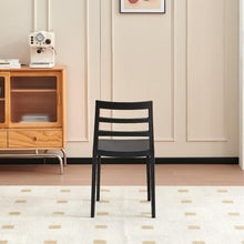 Set de 2 Sillas New York, Negro, con Espaldar en Líneas y Diseño Minimalista