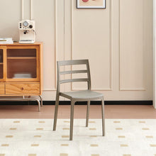 Set de 4 Sillas New York, Taupe, con Espaldar en Líneas y Diseño Minimalista
