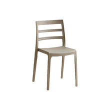 Set de 6 Sillas New York, Taupe, con Espaldar en Líneas y Diseño Minimalista