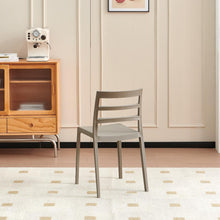 Set de 6 Sillas New York, Taupe, con Espaldar en Líneas y Diseño Minimalista