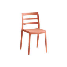 Set de 4 Sillas New York, Terracota, con Espaldar en Líneas y Diseño Minimalista