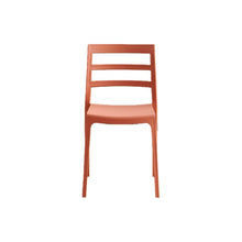 Set de 4 Sillas New York, Terracota, con Espaldar en Líneas y Diseño Minimalista