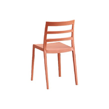 Set de 6 Sillas New York, Terracota, con Espaldar en Líneas y Diseño Minimalista