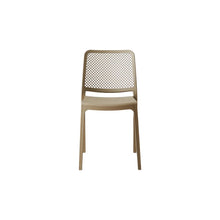 Set de 6 Sillas Manhattan, Taupe, con Espaldar en Rejilla y Diseño Minimalista