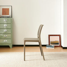 Set de 6 Sillas Manhattan, Taupe, con Espaldar en Rejilla y Diseño Minimalista