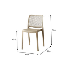 Set de 2 Sillas Manhattan, Taupe, con Espaldar en Rejilla y Diseño Minimalista