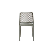 Set de 2 Sillas Manhattan, Gris Oscuro, con Espaldar en Rejilla y Diseño Minimalista