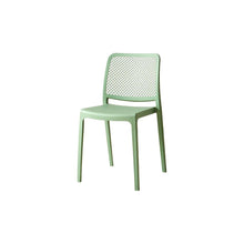Set de 4 Sillas Manhattan, Verde, con Espaldar en Rejilla y Diseño Minimalista