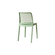 Set de 6 Sillas Manhattan, Verde, con Espaldar en Rejilla y Diseño Minimalista