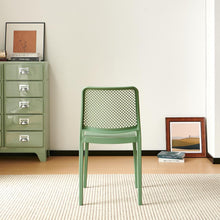 Set de 4 Sillas Manhattan, Verde, con Espaldar en Rejilla y Diseño Minimalista