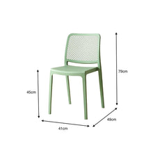 Set de 2 Sillas Manhattan, Verde, con Espaldar en Rejilla y Diseño Minimalista