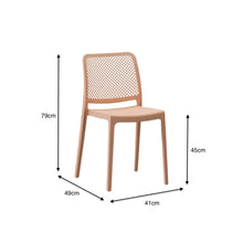 Silla Manhattan, Mandarina, con Espaldar en Rejilla y Diseño Minimalista