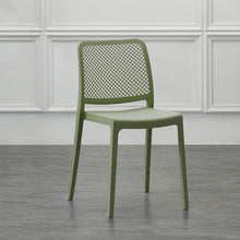 Set de 2 Sillas Manhattan, Verde, con Espaldar en Rejilla y Diseño Minimalista