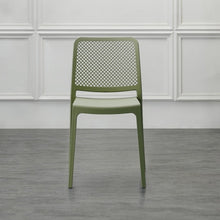 Set de 2 Sillas Manhattan, Verde, con Espaldar en Rejilla y Diseño Minimalista