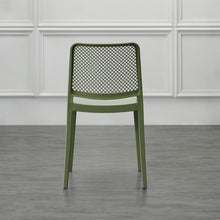 Set de 2 Sillas Manhattan, Verde, con Espaldar en Rejilla y Diseño Minimalista