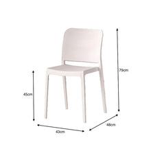 Set de 4 Sillas Triveca, Blanco, con Espaldar Cerrado y Diseño Minimalista