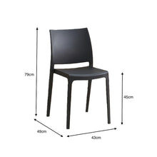 Set de 2 Sillas Soho, Negro, con Espaldar Cerrado y Diseño Minimalista