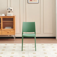 Set de 6 Sillas Soho, Verde, con Espaldar Cerrado y Diseño Minimalista