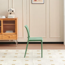 Set de 4 Sillas Soho, Verde, con Espaldar Cerrado y Diseño Minimalista