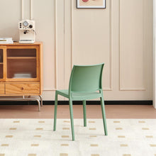 Set de 6 Sillas Soho, Verde, con Espaldar Cerrado y Diseño Minimalista