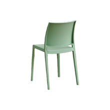 Set de 6 Sillas Soho, Verde, con Espaldar Cerrado y Diseño Minimalista