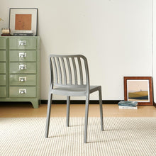 Set de 6 Sillas Brooklyn, Gris Oscuro, con Espaldar en Rayas y Diseño Minimalista