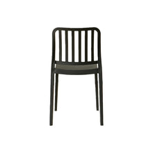 Set de 2 Sillas Brooklyn, Negro, con Espaldar en Rayas y Diseño Minimalista