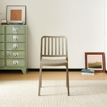Set de 6 Sillas Brooklyn, Taupe, con Espaldar en Rayas y Diseño Minimalista