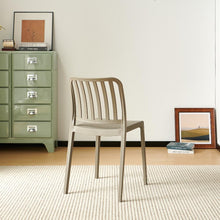 Set de 6 Sillas Brooklyn, Taupe, con Espaldar en Rayas y Diseño Minimalista