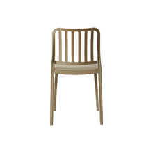 Set de 4 Sillas Brooklyn, Taupe, con Espaldar en Rayas y Diseño Minimalista