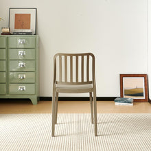 Set de 6 Sillas Brooklyn, Taupe, con Espaldar en Rayas y Diseño Minimalista