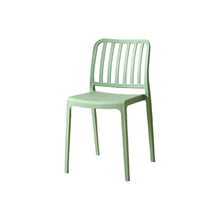 Set de 6 Sillas Brooklyn, Verde, con Espaldar en Rayas y Diseño Minimalista