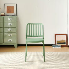 Set de 4 Sillas Brooklyn, Verde, con Espaldar en Rayas y Diseño Minimalista