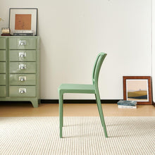 Set de 4 Sillas Brooklyn, Verde, con Espaldar en Rayas y Diseño Minimalista