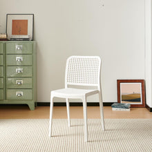 Set de 6 Sillas Bronx , Blanco, con Espaldar en Cuadrados y Diseño Minimalista