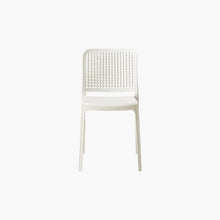 Set de 6 Sillas Bronx , Blanco, con Espaldar en Cuadrados y Diseño Minimalista