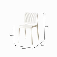 Set de 6 Sillas Bronx , Blanco, con Espaldar en Cuadrados y Diseño Minimalista