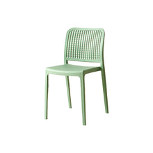 Set de 6 Sillas Bronx, Verde, con Espaldar en Cuadrados y Diseño Minimalista