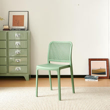 Set de 6 Sillas Bronx, Verde, con Espaldar en Cuadrados y Diseño Minimalista