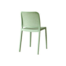 Set de 4 Sillas Bronx, Verde, con Espaldar en Cuadrados y Diseño Minimalista
