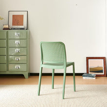 Set de 2 Sillas Bronx, Verde, con Espaldar en Cuadrados y Diseño Minimalista