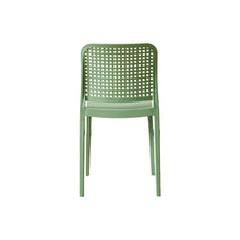 Set de 6 Sillas Bronx, Verde, con Espaldar en Cuadrados y Diseño Minimalista