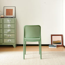 Set de 6 Sillas Bronx, Verde, con Espaldar en Cuadrados y Diseño Minimalista