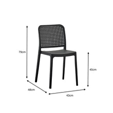 Silla Bronx , Negro, con Espaldar en Cuadrados y Diseño Minimalista
