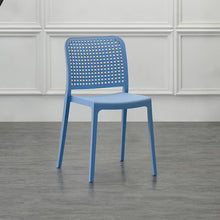 Silla Bronx , Azul Oceano, con Espaldar en Cuadrados y Diseño Minimalista