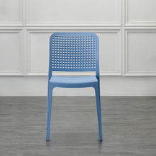 Silla Bronx , Azul Oceano, con Espaldar en Cuadrados y Diseño Minimalista