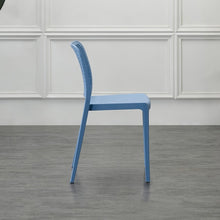 Silla Bronx , Azul Oceano, con Espaldar en Cuadrados y Diseño Minimalista
