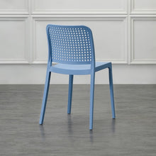 Silla Bronx , Azul Oceano, con Espaldar en Cuadrados y Diseño Minimalista