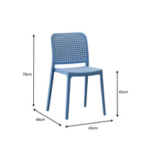 Silla Bronx , Azul Oceano, con Espaldar en Cuadrados y Diseño Minimalista